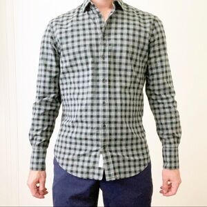 Rag & Bone Men’s Slim Fit Lightweight Cotton Check Button Shirt 15” Neck